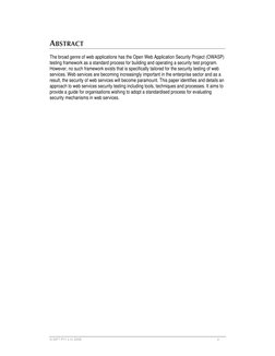 Web Services Security Testing Framework | PDF | Soap | Threat (Computer)