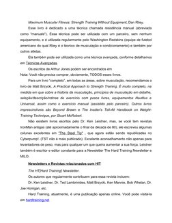 Maximum Muscular Fitness: Strength Training Without Equipment, Dan Riley.
Esse livro é dedicado a uma técnica chamada resistê