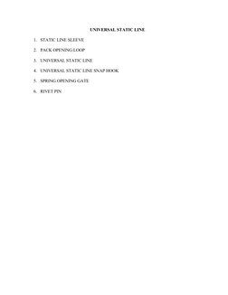 Static Line Jumpmaster Command Screening Checklist Jumpmaster School Nomenclature Guide | PDF | Parachute | Parachuting