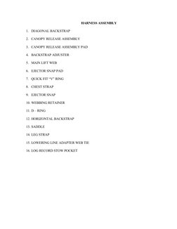 Static Line Jumpmaster Command Screening Checklist Jumpmaster School Nomenclature Guide | PDF | Parachute | Parachuting