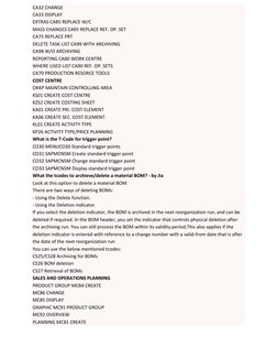 CA32 CHANGE  
CA33 DISPLAY  
EXTRAS CA85 REPLACE W/C  
MASS CHANGES CA95 REPLACE REF. OP. SET  
CA75 REPLACE PRT  
DELETE TAS