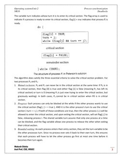 Operating systemsUnit-2 
 
Process synchronization 
NR10 
 
Deadlocks 
Mukesh Chinta 
Asst Prof, CSE, VRSEC 
3 
The variable