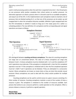 Operating systemsUnit-2 
 
Process synchronization 
NR10 
 
Deadlocks 
Mukesh Chinta 
Asst Prof, CSE, VRSEC 
7 
used in multi