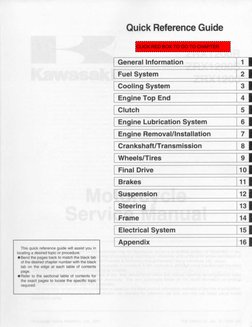 Kawasaki ZRX 1200 Service Manual Guide | PDF