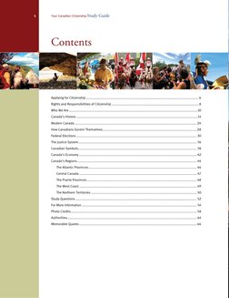 Your Canadian Citizenship Study Guide
Contents
4
Applying for Citizenship....................................................