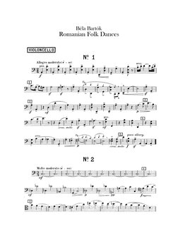 Bartok Romanian Folk Dances Cello | PDF | Language Arts & Discipline ...