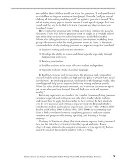 worried that their children would not learn the grammar. “I wish you’d teach
my child how to diagram sentences from Joseph Co