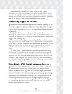 5
Once students have completed their glyphs, encourage them to make
observations about their own glyphs and those of their cl