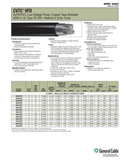 Phone: 888-593-3355
www.generalcable.com (http://www.generalcable.com)
SPEC 4580
March, 2012
CATALOG
NUMBER
NO. OF
COND.
COND