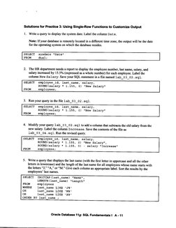 Practice Solutions Oracle SQL | PDF | Table (Database) | Sql
