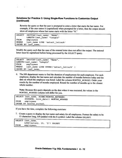 Oracle SQL Practice Exercises and Solutions | PDF | Table (Database) | Sql