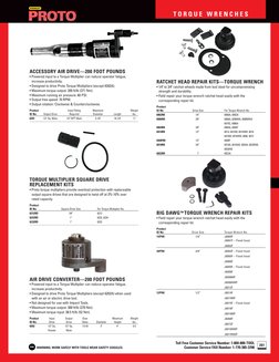 261
WARNING: WORK SAFELY WITH TOOLS WEAR SAFETY GOGGLES.
Toll Free Customer Service Number: 1-800-800-TOOL
Customer Service F