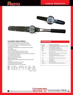 257
WARNING: WORK SAFELY WITH TOOLS WEAR SAFETY GOGGLES.
Toll Free Customer Service Number: 1-800-800-TOOL
Customer Service F