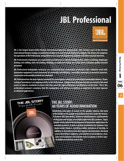 Jblprofessional: The JBL Story: 60 Years of Audio Innovation | PDF