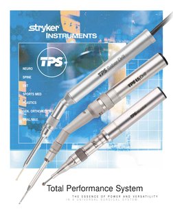 Stryker TPS - Brochure PDF | PDF | Drill | Endoscopy