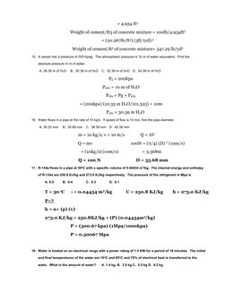 = 4.934 ft3
Weight of cement/ft3 of concrete mixture = 100lb/4.934ft3
= (20.267lb/ft3) (3ft/1yd) 3
Weight of cement/ft3 of co