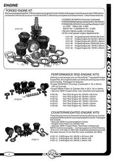 Bug Pack Catalog | PDF | Piston | Cylinder (Engine)