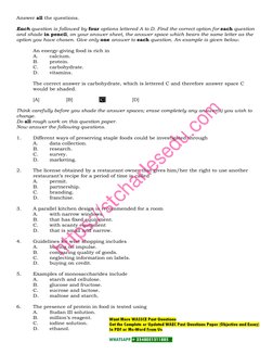 WAEC Food and Nutrition Past Questions | PDF | Cooking | Sugar