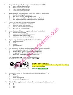 WAEC Food and Nutrition Past Questions | PDF | Cooking | Sugar