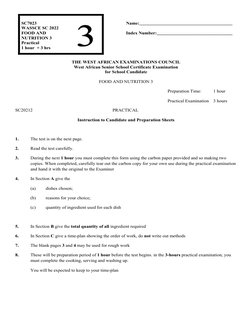 WAEC Food and Nutrition Past Questions | PDF | Cooking | Sugar
