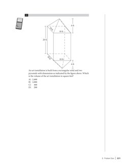 6.  Problem Sets  |  2 21
	 11
20 ft
6 ft
6 ft
10 ft
10 ft
10 ft
10 ft
An art installation is built from a rectangular solid
