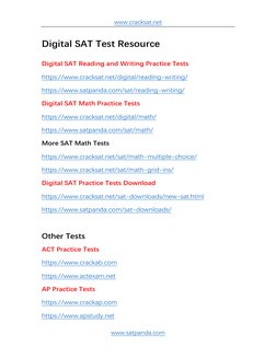 www.cracksat.net  (https://www.cracksat.net/)
www.satpanda.com  (https://www.satpanda.com/)
 
Digital SAT Test Resource 
 
Di