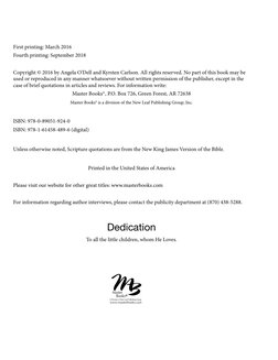 First printing: March 2016
Fourth printing: September 2018
Copyright © 2016 by Angela O'Dell and Kyrsten Carlson. All rights