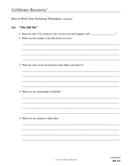Testimony Worksheet.pdf How To Write Your Testimony Worksheet | PDF | The Gospel | Jesus