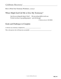 Testimony Worksheet.pdf How To Write Your Testimony Worksheet | PDF | The Gospel | Jesus