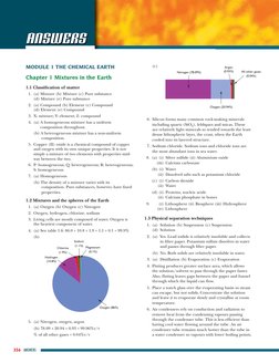 ANSWERS
MODULE 1 THE CHEMICAL EARTH
Chapter 1 Mixtures in the Earth
1.1 Classifi cation of matter
1. (a) Mixture (b) Mixture