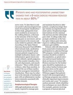 10 Journal of Current Clinical Care January/February 2011
 Diagnosis and Management Approaches to Lumbar Spinal Stenosis
PATI