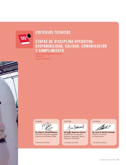 Lineamientos y guías Técnicas 97 
ELABORA
Ing. Miguel A. Miranda Mendoza
Gerencia de Disciplina Operativa 
y Ejecución del Si