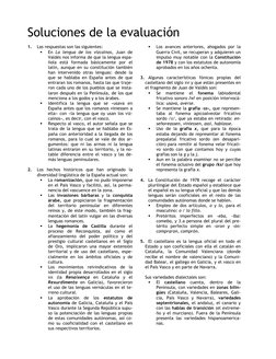Soluciones de la evaluación 
 
1.  Las respuestas son las siguientes: 
 
En La lengua de los vizcaínos, Juan de 
Valdés nos