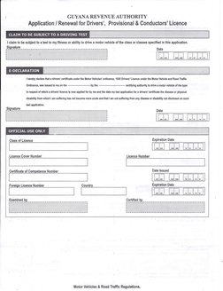 Guyana Driver's License Application Guide | PDF | License | Driving