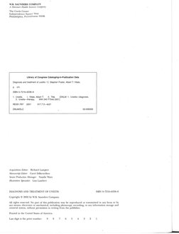 W.B. SAUNDERS COMPANY
A Harcourt Health Sciences Compan)1
The Curtis Center
Independence Square West
Philadelphia, Pennsylvan