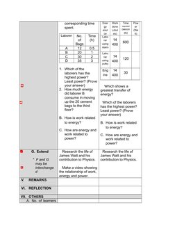 Grade 8 Work and Energy Lesson Plan | PDF | Potential Energy | Kinetic ...