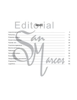 Editorial
ÍNDICE
Leyes de exponentes ........................................................................................
