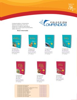 3
ÁLGEBRA
Editorial
Librería: Av. Garcilaso de la Vega 978, Lima Telf.: 424-6563 
www.editorialsanmarcos.com
Compendio 
de Fí