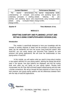 ICT – TECHNICAL DRAFTING – Grade 10 
160 
Content Standard 
Performance Standard 
     The 
learner 
demonstrates 
understand