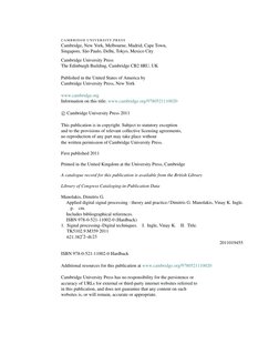 C A M B R I D G E U N I V E R S I T Y P R E S S
Cambridge, New York, Melbourne, Madrid, Cape Town,
Singapore, São Paulo, Delh