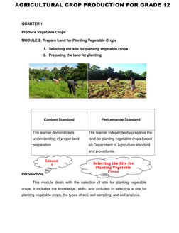 Land Preparation for Vegetable Crops | PDF | Soil | Tillage