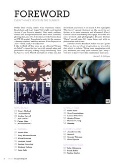 JUNE 2011  www.papercutmag.com
2
NERO BLANC 
04  Stuart Michael 
06  Cecilie Harris
08   Joshua Carroll 
10   Kyle Galvin
12