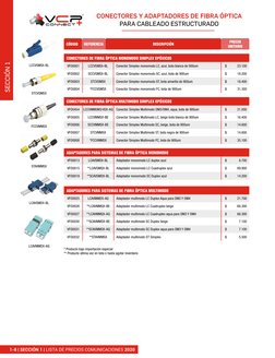 1-8 | SECCIÓN 1 | LISTA DE PRECIOS COMUNICACIONES 2020 
SECCIÓN 1
LCCVSMSX-BL
STCVSMSX
FCCVMMSX
STAVMMSX
LCAVSMDX-BL
LCAVMMDX