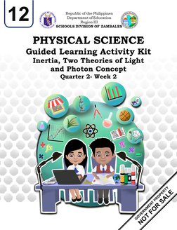 12 
 
PHYSICAL SCIENCE 
Guided Learning Activity Kit 
Inertia, Two Theories of Light  
and Photon Concept 
Quarter 2-