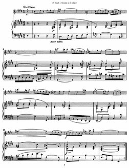 J. S. Bach Flute Sonata BWV 1035 (Piano) | PDF