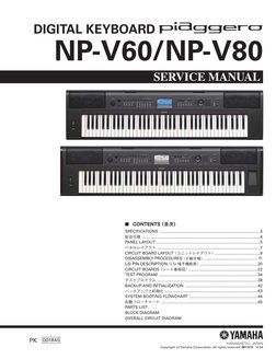Yamaha NP v60, NP v80 | PDF | Manufactured Goods | Computing