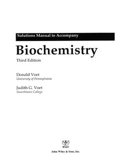Voet & Voet Biochemistry PDF Download | PDF