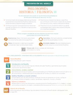 PHILOSOPHIA 
HISTORIA 倀䤀 FILOSOFÍA 10 
Ha sido elaborado de acuerdo con las Orientaciones peda最㬀ó最㬀icas 
del Ministerio de Ed