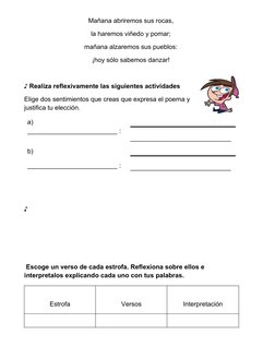 Mañana abriremos sus rocas,
la haremos viñedo y pomar;
mañana alzaremos sus pueblos:
¡hoy sólo sabemos danzar!
♪ Realiza refl