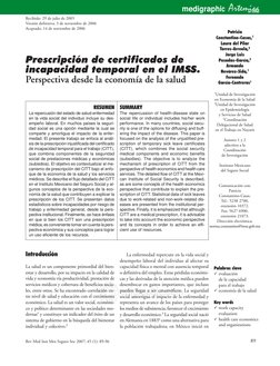 Rev Med Inst Mex Seguro Soc 2007; 45 (1): 89-96
89
edigraphic.com
SUMMARY
The repercussion of health-disease state on
social